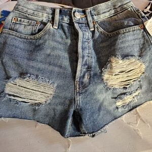 PacSun Blue Distressed Jean Shorts
